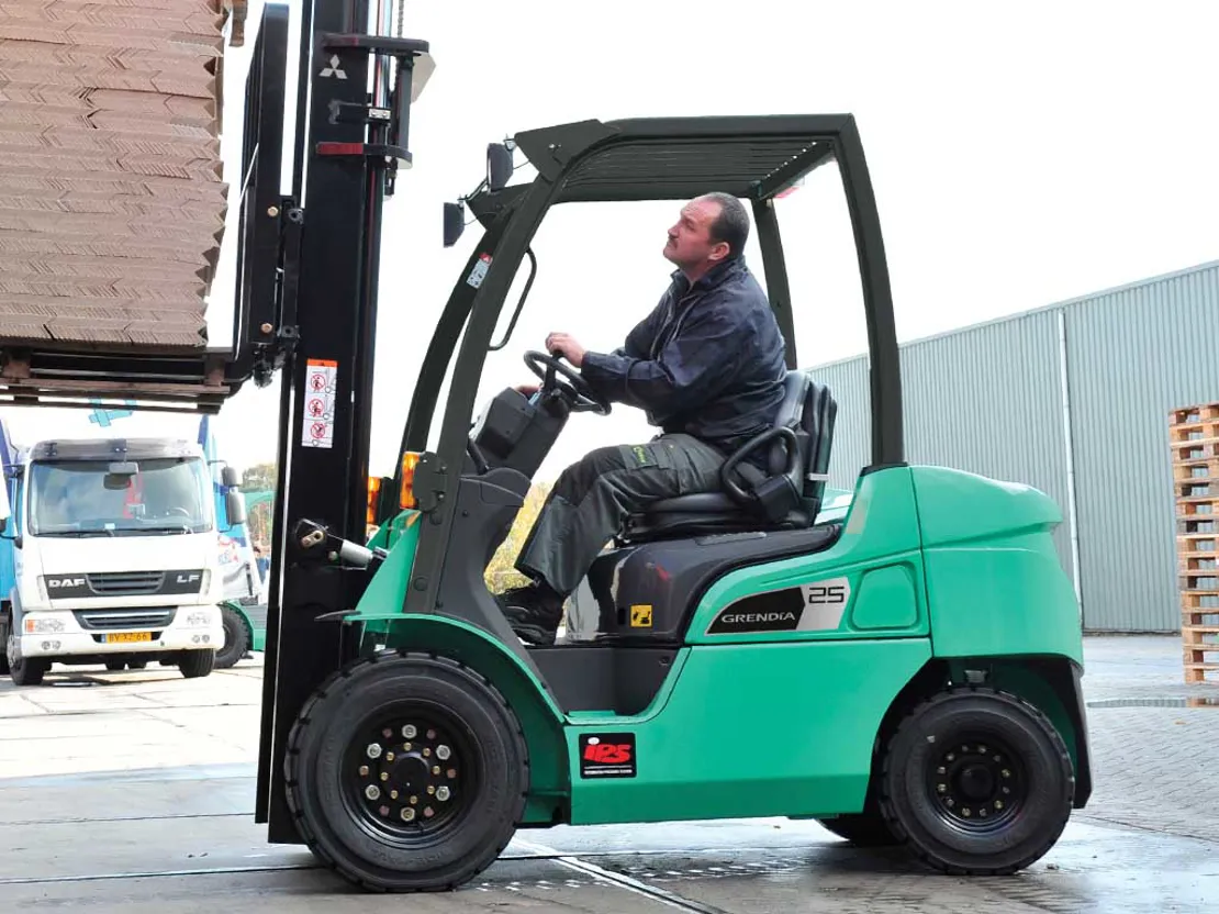 Forklift outside